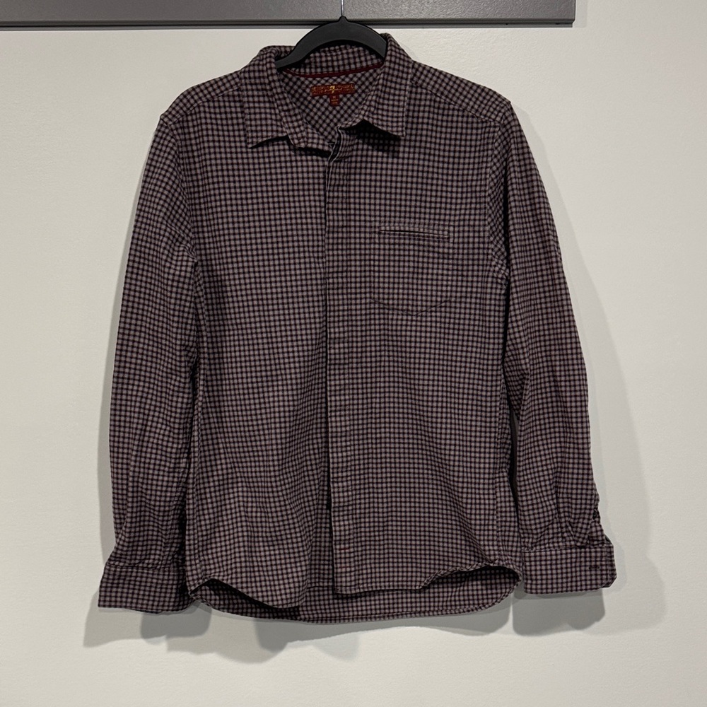 7 For All Mankind Men's Plaid Shirt -Brown